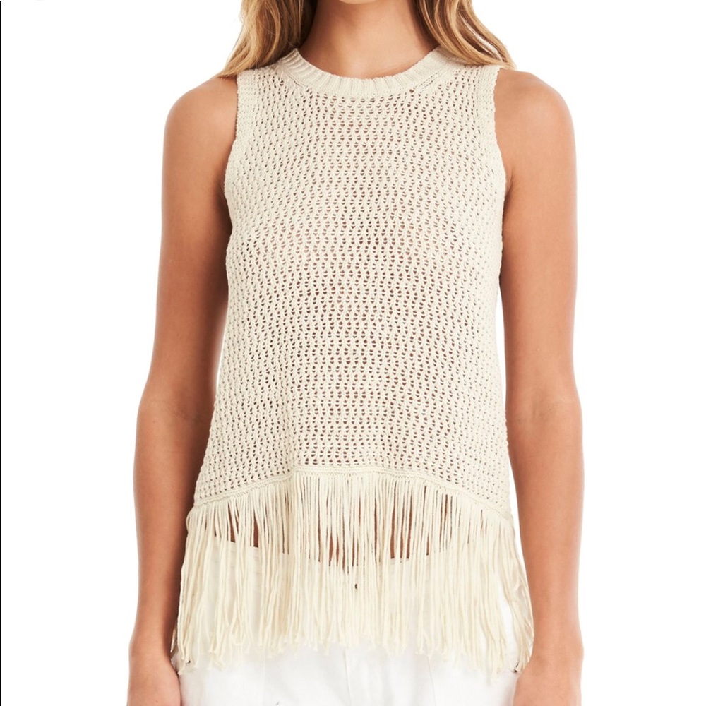 Michael Stars split back fringe tank